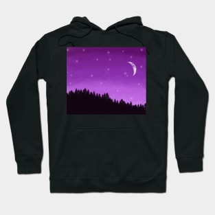 Purple sky and forest Hoodie